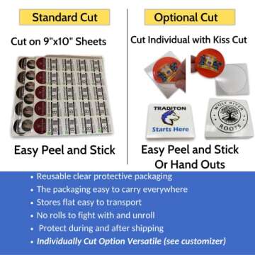 Custom Stickers Personalized Stickers Labels Waterproof Dishwasher Safe Vinyl 120 2 in, Made USA, Cu...