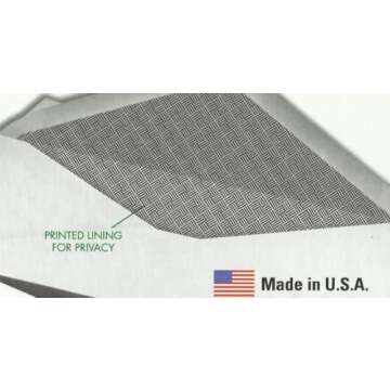 Mead #10 Envelopes, Security Printed Lining for Privacy, Gummed Closure, All-Purpose 20-Ib Paper, 4-1/8" x 9-1/2", White, 40 Letter Size Envelopes per Box (75214)