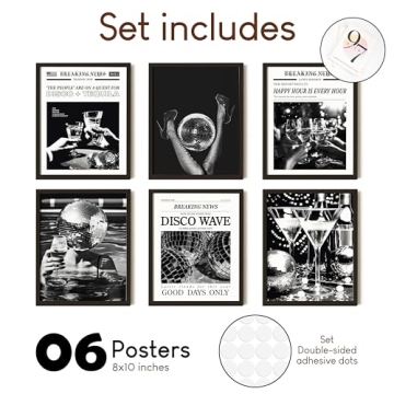 Vintage Disco Ball Posters for Retro Home Decor