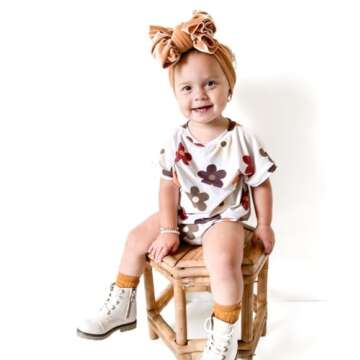 FYBITBO Infant Newborn Baby Girls Clothes Summer Short Sleeve Rompers Bubble Bodysuit Cute One-Piece...