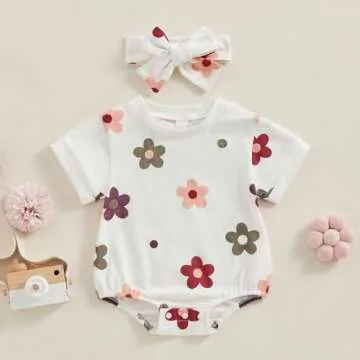 Cute Summer Baby Girl Rompers for Newborns to 18 Months