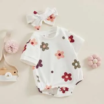 Cute Summer Baby Girl Rompers for Newborns to 18 Months