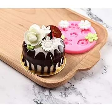 GELIFATLE Flower Fondant Cake Molds - 5 Pack for All Occasions
