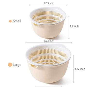 Versatile 2 in 1 Kitchen Colander Set - BPA Free