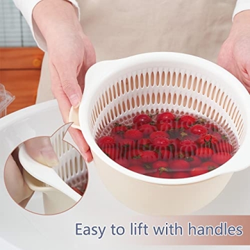 Versatile 2 in 1 Kitchen Colander Set - BPA Free