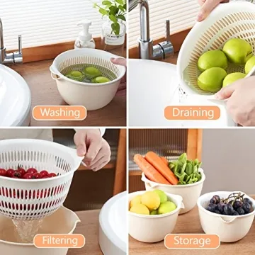 Versatile 2 in 1 Kitchen Colander Set - BPA Free