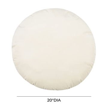 Tov Furniture Potter 20" Cream Velvet Pillow for Cozy Spaces