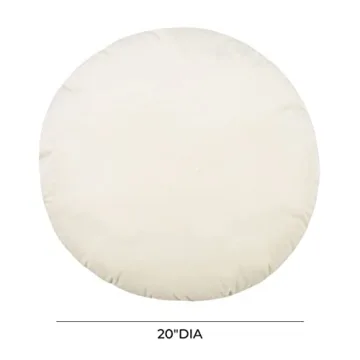 Tov Furniture Potter 20" Cream Velvet Pillow for Cozy Spaces
