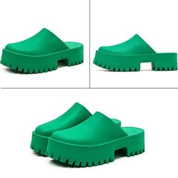 QZQAB Women's Thick-soled Casual Slippers Baotou Slippers Home Non-Slip Waterproof Summer Lazy Slip-...