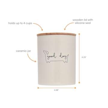 Stylish Pearhead Good Dog Treat Jar for Pet Owners