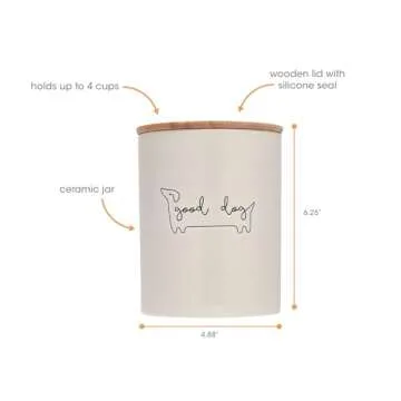 Stylish Pearhead Good Dog Treat Jar for Pet Owners