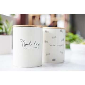 Stylish Pearhead Good Dog Treat Jar for Pet Owners