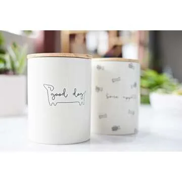 Stylish Pearhead Good Dog Treat Jar for Pet Owners
