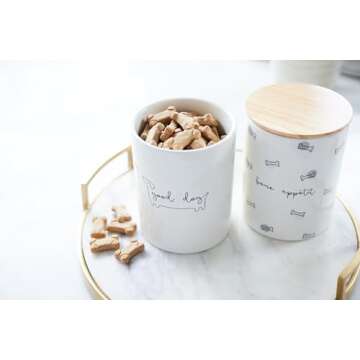 Stylish Pearhead Good Dog Treat Jar for Pet Owners