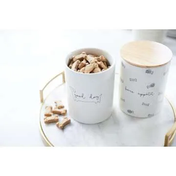 Stylish Pearhead Good Dog Treat Jar for Pet Owners