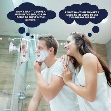 MIRRORVANA Fogless Shower Mirror - Anti Fog & Shatterproof