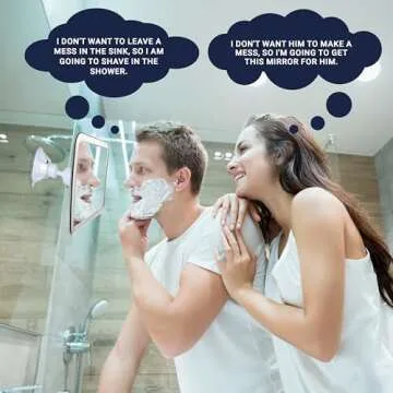 MIRRORVANA Fogless Shower Mirror - Anti Fog & Shatterproof