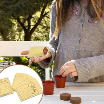 100Pcs Seed Envelopes, Seed Envelopes Resealable Brown Paper Seed Packets Envelopes Self Adhesive Sealing Seed Saving Envelopes Paper Seed Envelopes for Storage Vegetable Flower Seeds, 3.1x4.7 Inch