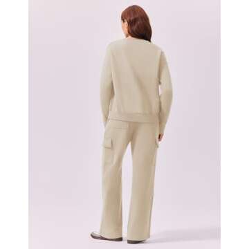 PINSPARK Sweatsuits Women 2 Piece Oversized Tracksuit Fleece Lounge Sets Loose Sweatshirts Thumb hol...