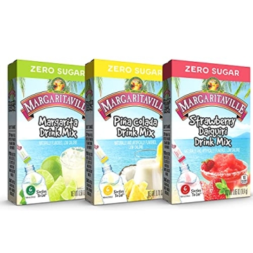 Margaritaville Singles to Go Drink Mix 6-Piece Summer Flavors Variety Pack