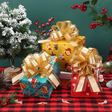 30 Large Golden Gift Wrapping Pull Bows - Elegant Decoration