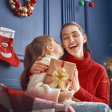 30 Large Golden Gift Wrapping Pull Bows - Elegant Decoration