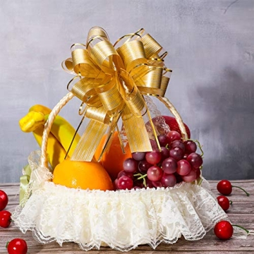 30 Large Golden Gift Wrapping Pull Bows - Elegant Decoration