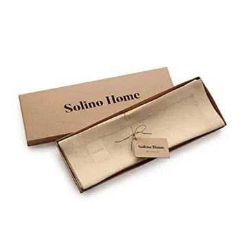 Solino Home Beige Linen Placemats 19" L x 14" W Inch – 100% Pure Linen Cloth Placemats Set of 4 – Washable Spring Fabric Placemats – Fete