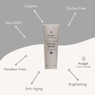 Arugot Organic Deep Cleansing Clay Face Mask for Acne Treatment