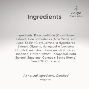 Arugot Organic Deep Cleansing Clay Face Mask for Acne Treatment