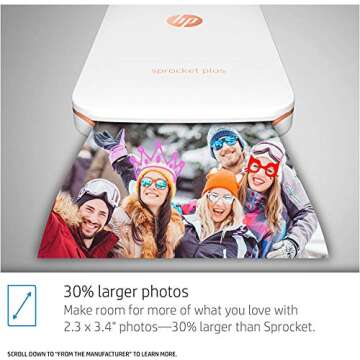 Compact HP Sprocket Plus: Print 30% Larger Photos