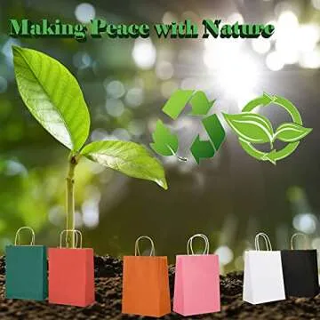 Nexmint Kraft Paper Bags 8”x10.5” Gift Bags with Handle for Birthdays, Holidays, Gifts, Party Favors, Baby Showers, Retail, Festivities, Treats, Business, DIY Crafts (24-Pack, Pink)