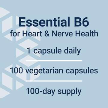Life Extension Vitamin B6, 250 mg, high Potency, Cardiovascular Health, neurological Health, Eye Health, Healthy Kidney Function, Gluten-Free, Non-GMO, Vegetarian, 100 Capsules