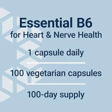 Life Extension Vitamin B6, 250 mg, high Potency, Cardiovascular Health, neurological Health, Eye Health, Healthy Kidney Function, Gluten-Free, Non-GMO, Vegetarian, 100 Capsules