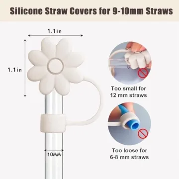 SpexArt Flower Straw Covers for Stanley Cups Tumbler