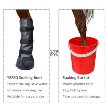 yeezo Horse Soaking Boot Hoof Soak Boot Equine Soaking Boot Hooves Soaker Sack Horse Foot Soaking Bag Hot or Icing Treatment Bucket