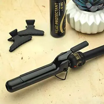 HOT TOOLS Pro Artist Black Gold Curling Iron for Beautiful Curls