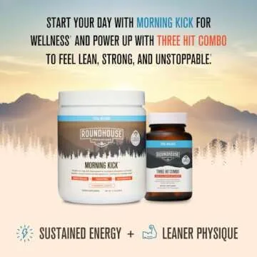 ROUNDHOUSE PROVISION Morning Kick, Greens Superfood Powder Supplement with Ashwaganda, Collagen, Probiotics, Supports Energy Levels, 30 Servings (Strawberry Lemonade) by Chuck Norris