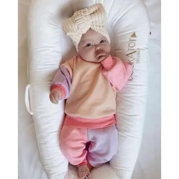 Fernvia Toddler Baby Girl Clothes 3 6 9 12 18 24 Months Fall Outfits Solid Long Sleeve Sweatshirt Tops + Pants Set (C-Purple Pink, 12-18 Months)