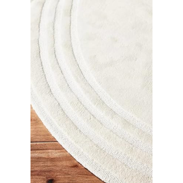 Oval Shape Wool Area Rug for Modern Homes - Handmade 6x9 ft