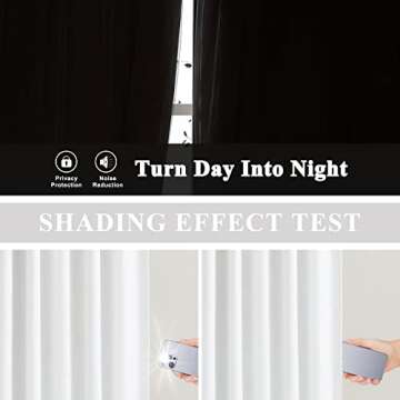 Vision Home White Pinch Pleated Full Blackout Curtains 60 inch Wide Thermal Insulated Window Panels 108 inch for Bedroom Living Room Darkening Pinch Pleat Drapes with Hooks Back Tab 9 FT 60"Wx108"Lx1