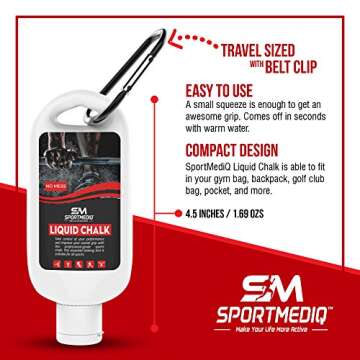 SportmediQ Liquid Chalk - Mess Free Grip Solution