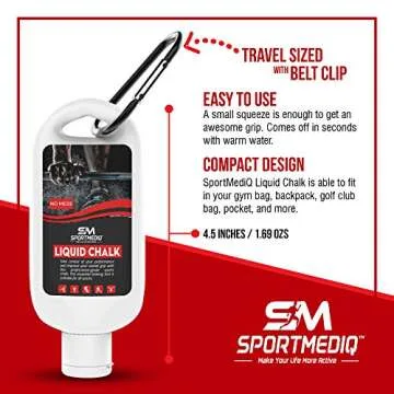 SportmediQ Liquid Chalk - Mess Free Grip Solution