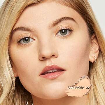 bareMinerals Original Loose Powder Foundation SPF 15, Lightweight Mineral Loose Powder Foundation Makeup, Buildable Coverage, Talc Free, Vegan (Fair Ivory 02)