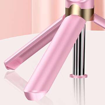 Selfie Stick Tripod,MQOUNY Extendable Selfie Stick Tripod with Light with Detachable Wireless Remote and Tripod Stand Compatible with iPhone, Samsung Galaxy and Smartphone (Pink)