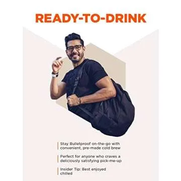 Bulletproof Cold Brew Coffee, Keto Friendly with Brain Octane C8 MCT Oil and Grass Fed Butter, Sugar Free, Variety, 4 Pack