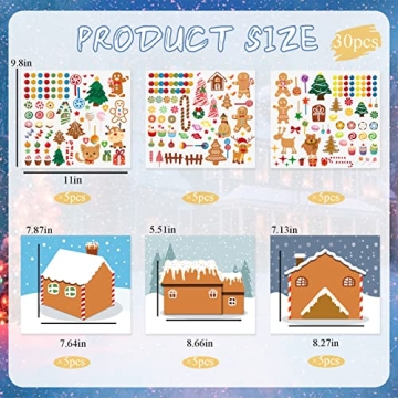 Gingerbread House Stickers for Kids - Fun Holiday Crafts