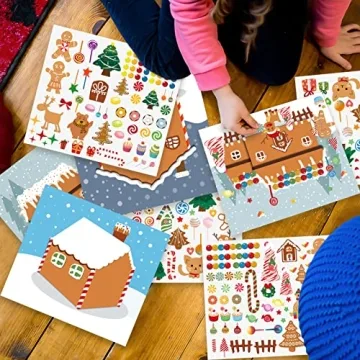 Gingerbread House Stickers for Kids - Fun Holiday Crafts
