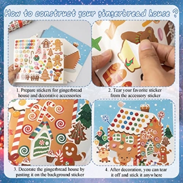 Gingerbread House Stickers for Kids - Fun Holiday Crafts