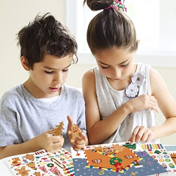 Gingerbread House Stickers for Kids - Fun Holiday Crafts